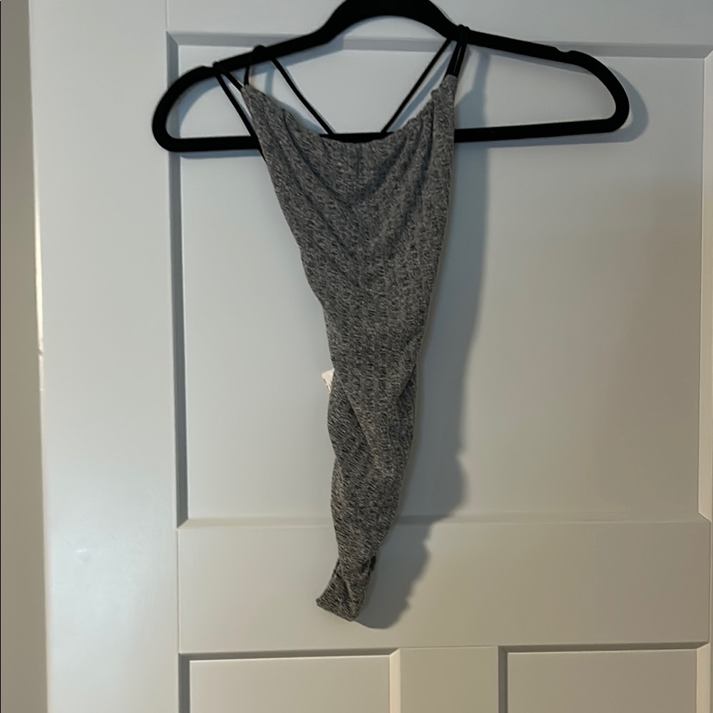 SHEIN Heather Gray Strappy Top